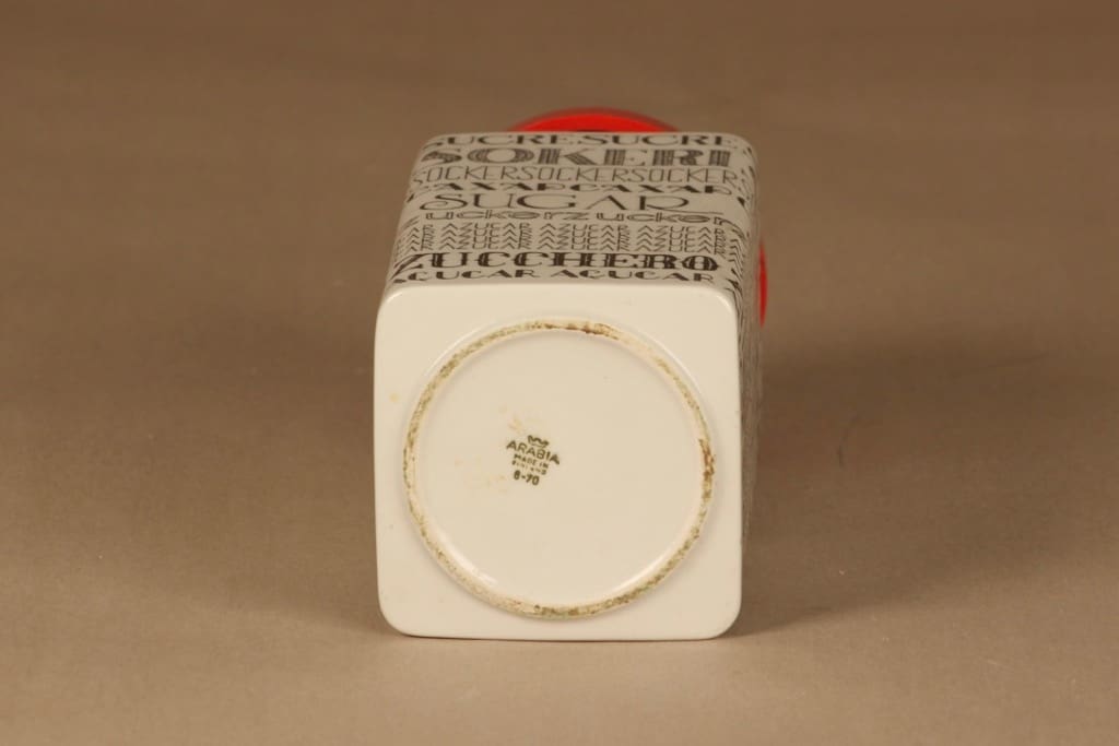 Arabia FF 3 purkki, Sokeri, suunnittelija Esteri Tomula, Sokeri, serikuva kuva 2