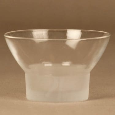 Iittala Marius jälkiruokamalja, kirkas, matta, suunnittelija Markku Salo,