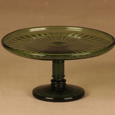 Riihimäen lasi Kara tarjoilulautanen, jalallinen, suunnittelija , jalallinen