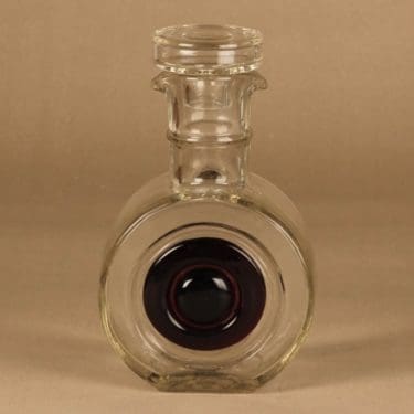 Riihimäen lasi Tippa karahvi, kirkas, tumma lila, suunnittelija Helena Tynell,