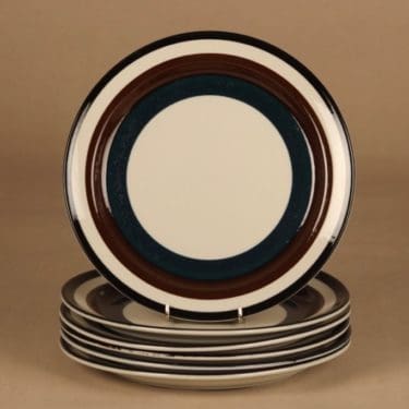 Arabia Kaira lautanen, käsinmaalattu, 6 kpl, suunnittelija Anja Jaatinen-Winquist, käsinmaalattu