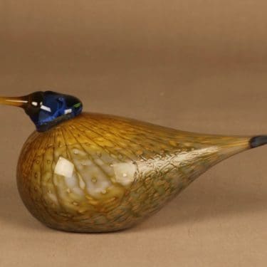 Nuutajärvi lintu , Keräkurmitsa, suunnittelija Oiva Toikka, Keräkurmitsa, signeerattu