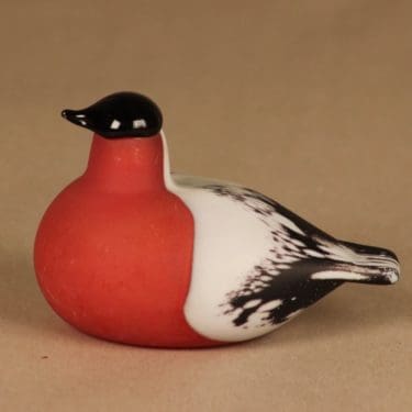 Nuutajärvi lintu , Punatulkku, suunnittelija Oiva Toikka, Punatulkku, signeerattu