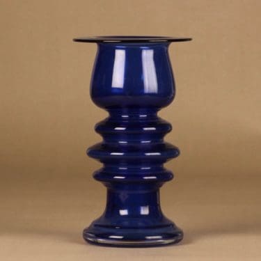 Riihimäen lasi Tornado maljakko, sininen, suunnittelija Tamara Aladin,