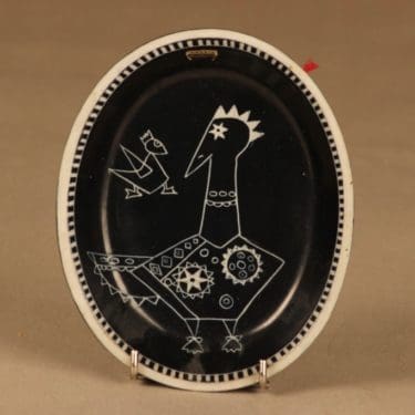 Arabia Tarina malja, käsinraaputettu, suunnittelija , käsinraaputettu, lintu