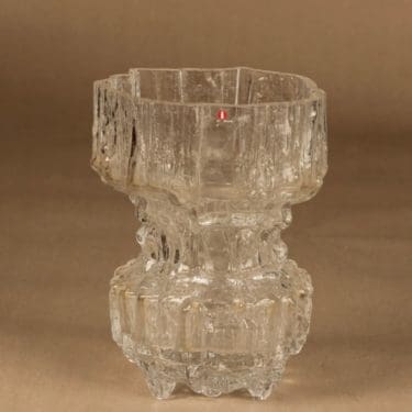 Iittala Gerania maljakko, kirkas, suunnittelija Tapio Wirkkala,