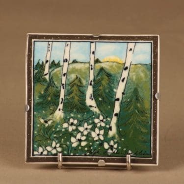 Arabia HLS seinätaulu, Kevät herää, suunnittelija Heljä Liukko-Sundström, Kevät herää, puu, koivu