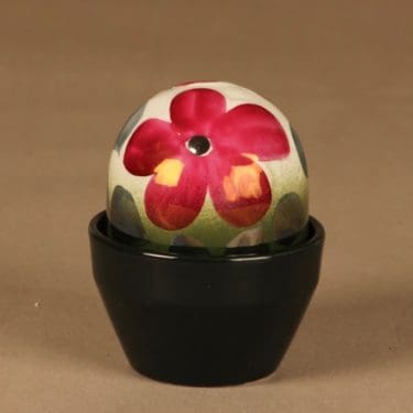 Arabia Ikikukka Anemone, punainen, vihreä, suunnittelija Heljä Liukko-Sundström, kukka, rasia