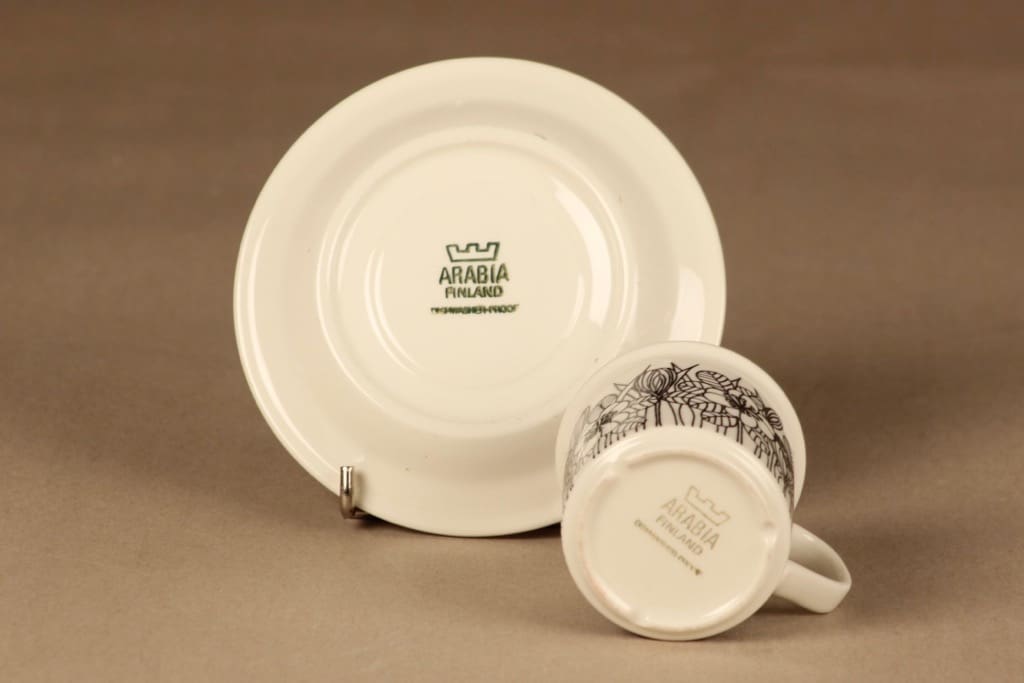 Arabia Krokus mocca cup and plates(2) designer Esteri Tomula 4