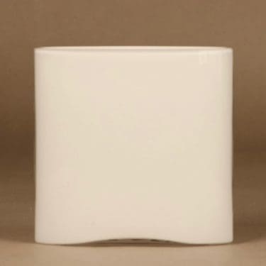 Iittala Ovalis maljakko, valkoinen, kirkas, suunnittelija Tapio Wirkkala, valkoinen, kirkas