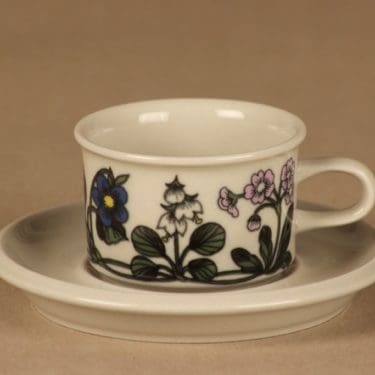 Arabia Flora mokkakuppi, monivärinen, suunnittelija Esteri Tomula, kukka, serikuva