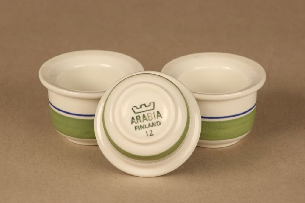 Arabia Krokus munakuppi, raitakoriste, 3 kpl, suunnittelija Esteri Tomula, raitakoriste kuva 2