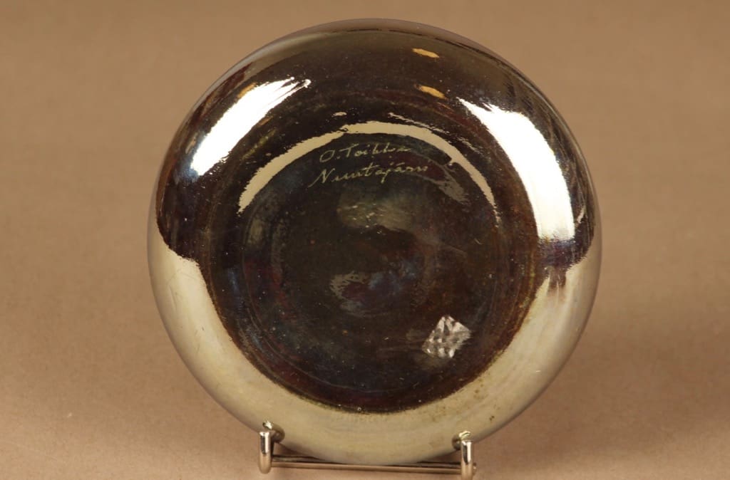 Nuutajärvi Vesuvius öljylyhty, signeerattu, suunnittelija Oiva Toikka, signeerattu, Pro Arte kuva 2