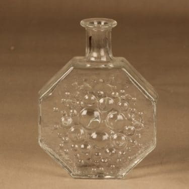 Riihimäen lasi Stella Polaris koristepullo, kirkas, suunnittelija Nanny Still,