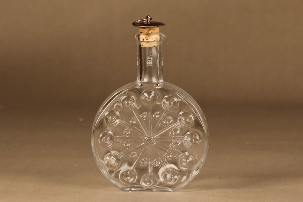 Riihimäen lasi Lumitähti karahvi, 20 cl, suunnittelija Nanny Still, 20 cl