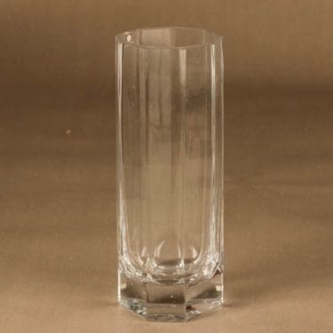 Iittala Metro maljakko, kirkas, suunnittelija Ken Benson,