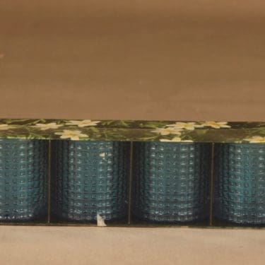 Nuutajärvi OTK glass turquoise 4 pcs designer Kaj Franck