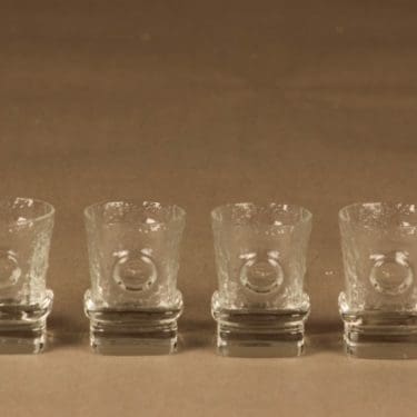 Riihimäen lasi Pikku-Matti snapsilasi, 6 cl, 4 kpl, suunnittelija Helena Tynell, 6 cl