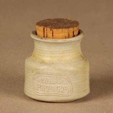 Arabia maustepurkki, Valkopippuria, suunnittelija Francesca Lindh, Valkopippuria