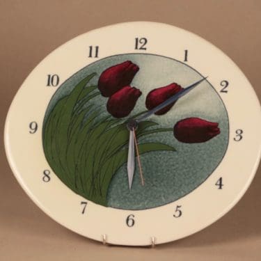 Arabia Tulppaanit seinäkello suunnittelija Heljä Liukko-Sundström