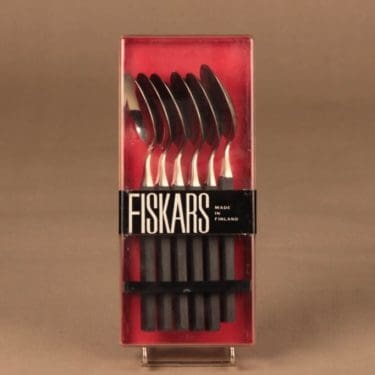 Fiskars Triennale lusikka, musta, teräs, 6 kpl, suunnittelija Bertel Gadberg,