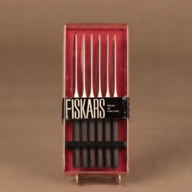 Fiskars Triennale veitsi, musta, teräs, 6 kpl, suunnittelija Bertel Gadberg,