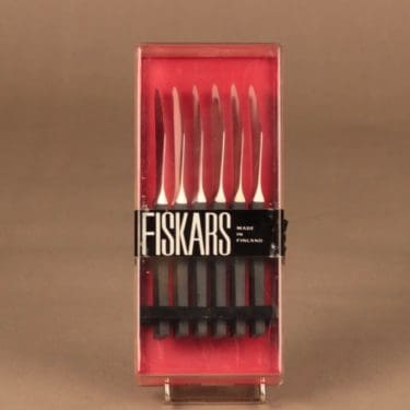 Fiskars Triennale voileipäveitsi, musta, teräs, 6 kpl, suunnittelija Bertel Gadberg,