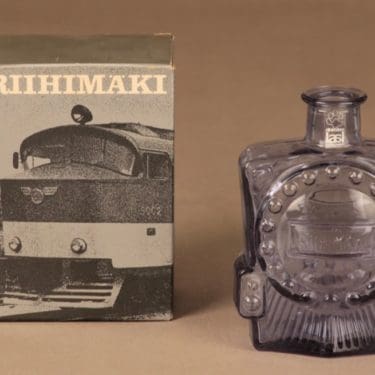 Riihimäen lasi Veturipullo koristepullo,, suunnittelija Erkkitapio Siiroinen, ,
