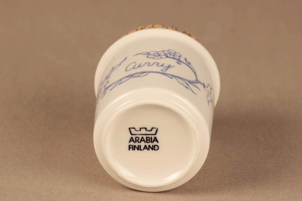 Arabia Sininen keittiö maustepurkki, Curry, suunnittelija Raija Uosikkinen, Curry kuva 2