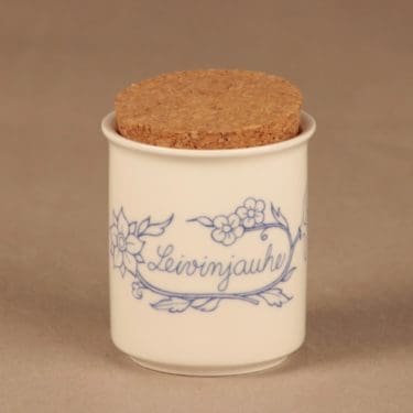 Arabia Sininen keittiö spice jar Baking powder designer Raija Uosikkinen