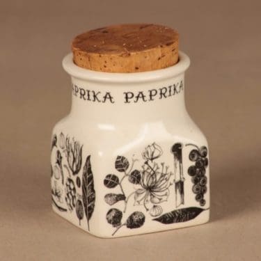 Arabia Maustekuvio maustepurkki, Paprika, suunnittelija Esteri Tomula, Paprika, paprika, mauste