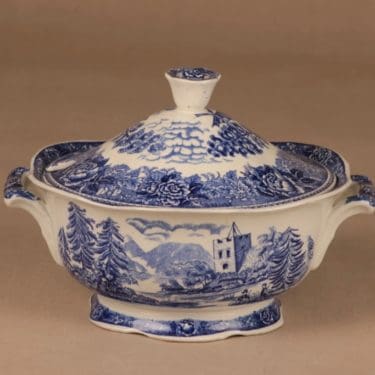 Arabia Maisema terriini, sininen, suunnittelija , kuparipainokoriste