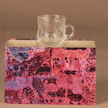 Nuutajärvi Fauna muki, 12 cl, 6 kpl, suunnittelija Oiva Toikka, 12 cl, Eläin-aihe