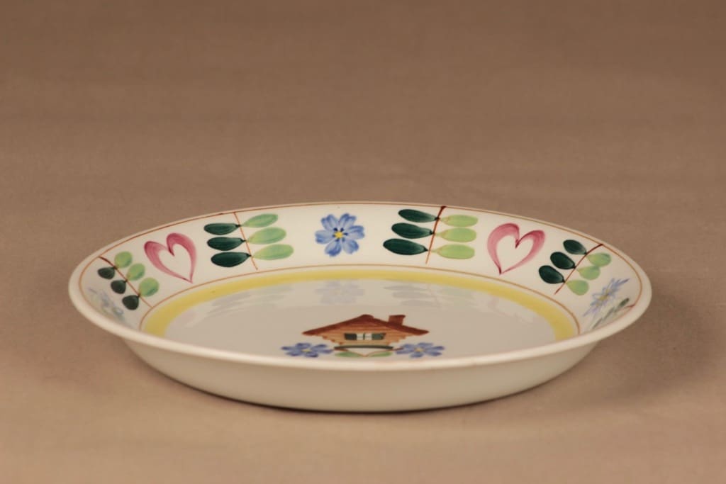 Arabia Pirtti tarjoilulautanen, käsinmaalattu, suunnittelija Svea Granlund, käsinmaalattu kuva 2