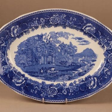 Arabia Maisema tarjoiluvati, sininen, suunnittelija tuntematon,