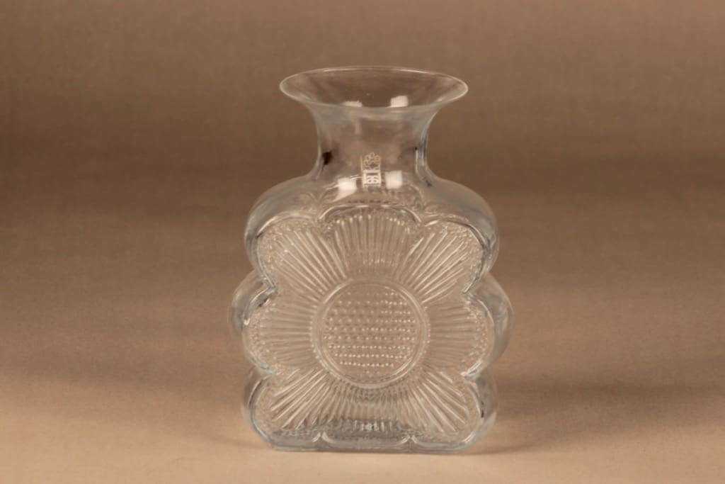 Riihimäen lasi Amuletti maljakko, kirkas, suunnittelija Tamara Aladin,