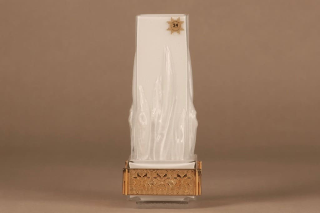 Heimo-koru Oy maljakko, kultavanteella, suunnittelija Eino Vänni, kultavanteella, signeerattu