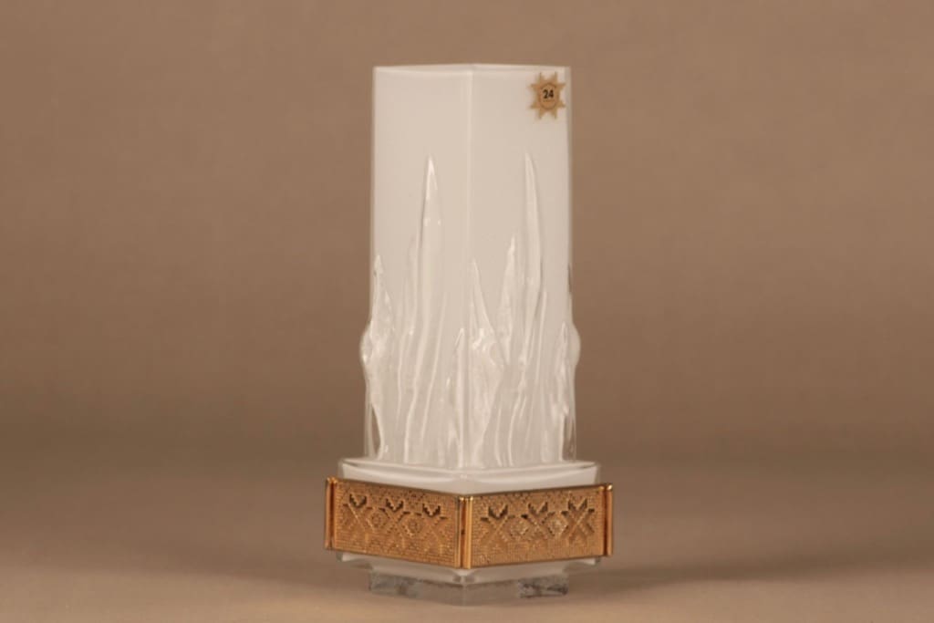 Heimo-koru Oy maljakko, kultavanteella, suunnittelija Eino Vänni, kultavanteella, signeerattu kuva 2