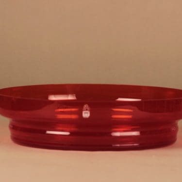 Riihimäen lasi Carmen tarjoilukulho, punainen, suunnittelija Tamara Aladin,