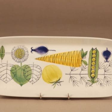 Arabia Vegeta tarjoiluvati, käsimaalattu, suunnittelija Esteri Tomula, käsimaalattu, vihannes