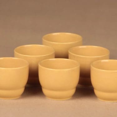 Arabia Kilta munakuppi, beige, 6 kpl, suunnittelija Kaj Franck,