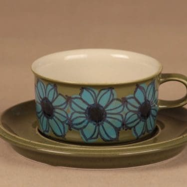 Arabia S  teekuppi, käsinmaalattu, suunnittelija Hilkka-Liisa Ahola, käsinmaalattu, signeerattu