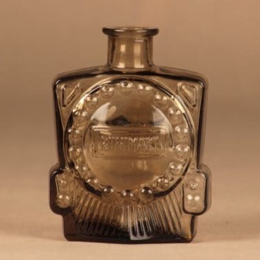 Riihimäen lasi Veturipullo, ruskea, suunnittelija Erkkitapio Siiroinen,