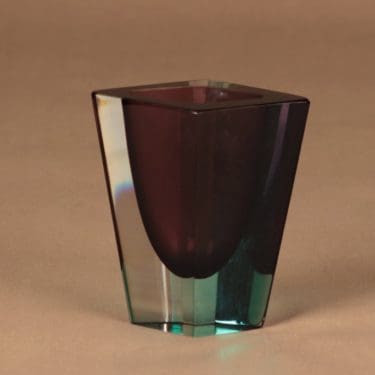 Nuutajärvi Prisma taidelasi, signeerattu, suunnittelija Kaj Franck, signeerattu