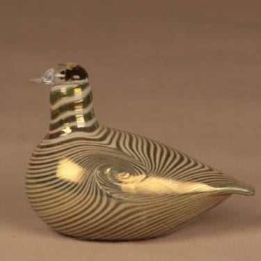 Nuutajärvi lintu , Alli, suunnittelija Oiva Toikka, Alli, signeerattu