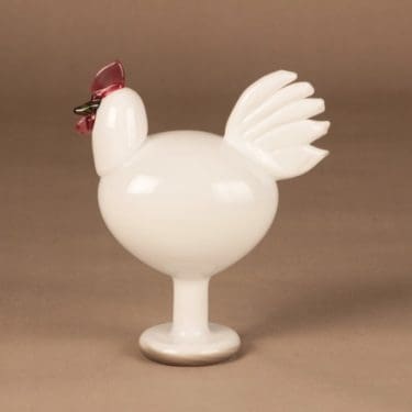 Nuutajärvi lintu , Kieku, suunnittelija Oiva Toikka, Kieku, signeerattu