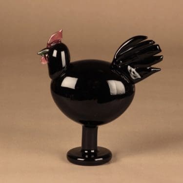 Nuutajärvi lintu , Kieku, suunnittelija Oiva Toikka, Kieku, signeerattu