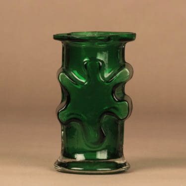 Riihimäen lasi Kasper maljakko, vihreä, suunnittelija Erkkitapio Siiroinen,