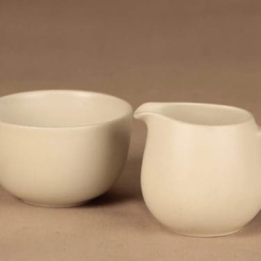 Arabia sokerikko ja kermakko, valkoinen, suunnittelija ,