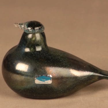 Nuutajärvi lintu  , yrityslintu, suunnittelija Oiva Toikka, yrityslintu, signeerattu